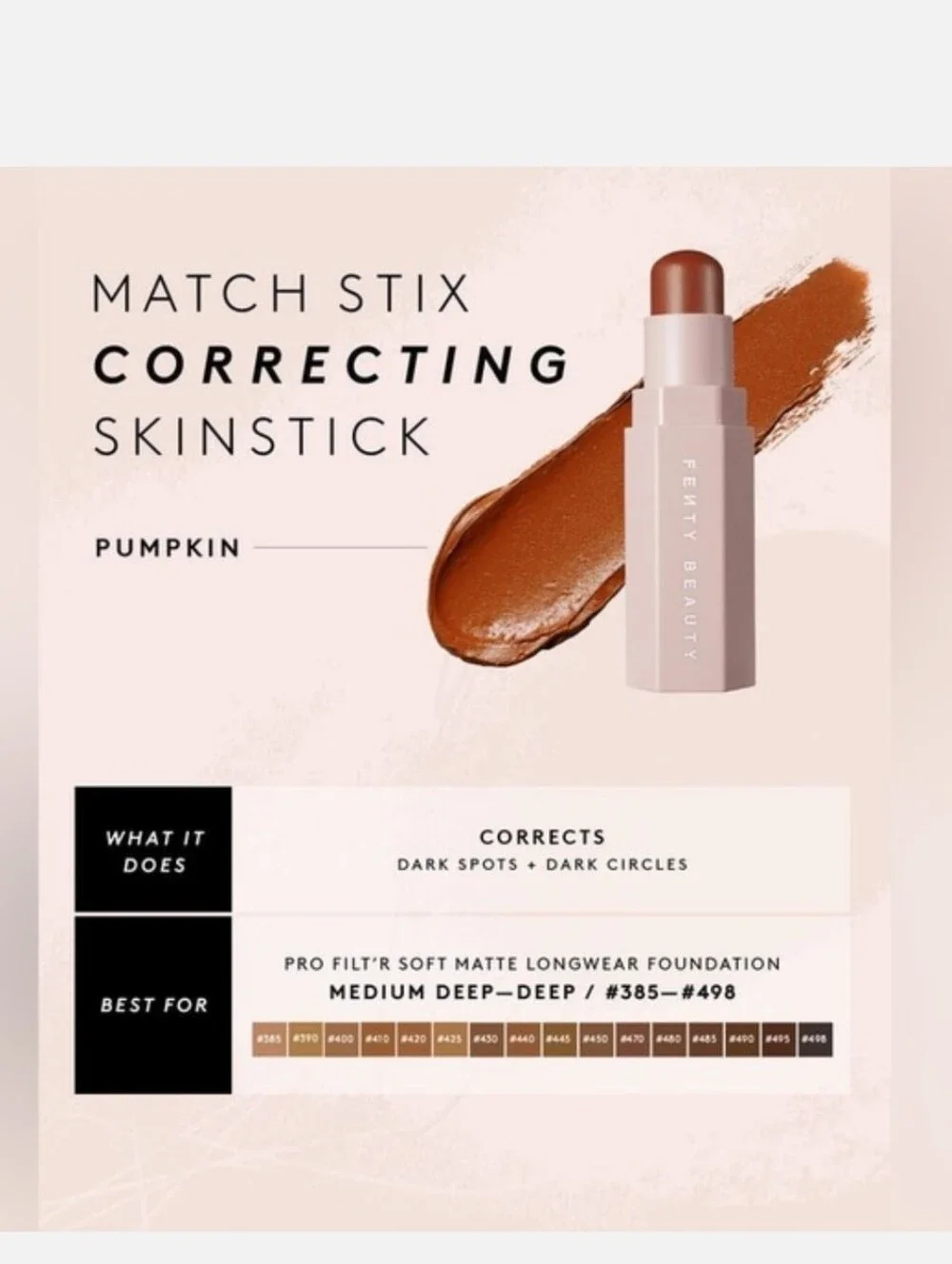 🌺Fenty Beauty Pumpkin Match Stix Correcting Skinstick Concealer